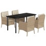 Set comedor de jardín 5 pzas con cojines ratán sintético beige de , Conjuntos de jardín - Ref: Foro24-3211972, Precio: 611,82...