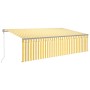 Toldo automático retráctil con persiana 5x3 m amarillo y blanco de , Toldos - Ref: Foro24-3069468, Precio: 523,23 €, Descuent...