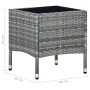 Gray synthetic rattan garden table 40x40x45 cm by vidaXL, Garden tables - Ref: Foro24-45902, Price: 56,99 €, Discount: %