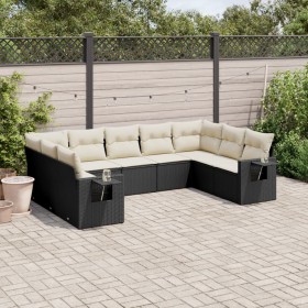 8-teiliges Gartensofa-Set und schwarze synthetische Rattankissen von , Gartensets - Ref: Foro24-3220595, Preis: 567,51 €, Rab...