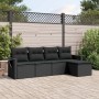 5-teiliges Gartenmöbel-Set und schwarze synthetische Rattankissen von , Gartensets - Ref: Foro24-3220084, Preis: 319,65 €, Ra...