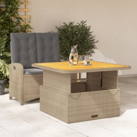 2-teilige Garten-Essgruppe mit beigen Kissen aus synthetischem Rattan von , Gartensets - Ref: Foro24-3277367, Preis: 377,99 €...