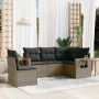 Garden sofa set with cushions 5 pieces gray synthetic rattan by , Garden sets - Ref: Foro24-3220169, Price: 346,31 €, Discoun...