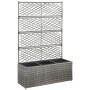 Spalier und Blumenbeet 3 Töpfe graues synthetisches Rattan 83x30x130 cm von vidaXL, Töpfe und Pflanzgefäße - Ref: Foro24-4693...