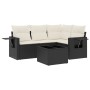 Set de muebles de jardín 5 pzas y cojines ratán sintético negro de , Conjuntos de jardín - Ref: Foro24-3220115, Precio: 354,9...