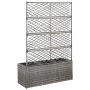 Spalier und Blumenbeet 3 Töpfe graues synthetisches Rattan 83x30x130 cm von vidaXL, Töpfe und Pflanzgefäße - Ref: Foro24-4693...