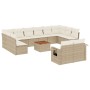 Set sofás de jardín con cojines 13 pzas ratán sintético beige de , Sofás modulares de exterior - Ref: Foro24-3224798, Precio:...