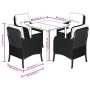 Set comedor de jardín 5 pzas cojines ratán sintético gris claro de , Conjuntos de jardín - Ref: Foro24-3211998, Precio: 466,9...