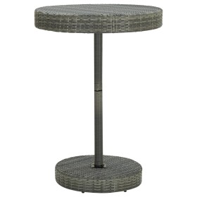 Mesa de jardín de ratán sintético gris 75,5x106 cm de vidaXL, Mesas de jardín - Ref: Foro24-45860, Precio: 71,99 €, Descuento: %