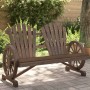 Adirondack double garden armchair solid fir wood by , Garden chairs - Ref: Foro24-365096, Price: 178,56 €, Discount: %