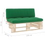 Central pallet sofa for garden made of impregnated pine wood by , Modular outdoor sofas - Ref: Foro24-3066534, Price: 106,82 ...