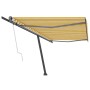 Toldo de pie automático amarillo y blanco 500x300 cm de , Toldos - Ref: Foro24-3069788, Precio: 601,55 €, Descuento: %