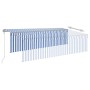 Toldo retráctil automático con persiana azul y blanco 5x3 m de , Toldos - Ref: Foro24-3069466, Precio: 534,65 €, Descuento: %