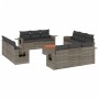 Set sofás de jardín con cojines 13 piezas ratán sintético gris de , Sofás modulares de exterior - Ref: Foro24-3224499, Precio...