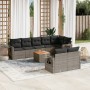 Set de muebles de jardín 9 pzas y cojines ratán sintético gris de , Sofás modulares de exterior - Ref: Foro24-3224653, Precio...