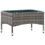 Mesa de centro de ratán sintético gris 60x40x36 cm de vidaXL, Mesas de jardín - Ref: Foro24-45908, Precio: 69,19 €, Descuento: %