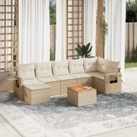 Garden sofa set with beige cushions 8 pcs PE rattan by , Modular outdoor sofas - Ref: Foro24-3224672, Price: 585,99 €, Discou...