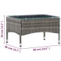 Gray synthetic rattan coffee table 60x40x36 cm by vidaXL, Garden tables - Ref: Foro24-45908, Price: 69,19 €, Discount: %