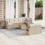 Garden sofa set with beige cushions 10 pieces synthetic rattan by , Modular outdoor sofas - Ref: Foro24-3224714, Price: 750,2...