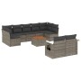 Set de sofás de jardín 10 pzas con cojines ratán sintético gris de , Sofás modulares de exterior - Ref: Foro24-3224716, Preci...