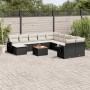 Garden sofa set 12 pieces with black synthetic rattan cushions by , Modular outdoor sofas - Ref: Foro24-3224859, Price: 745,2...