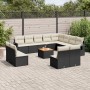 Garden sofa and cushion set 13 pieces black synthetic rattan by , Modular outdoor sofas - Ref: Foro24-3224810, Price: 746,74 ...