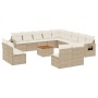 14-teiliges Gartensofa-Set mit beigen synthetischen Rattankissen von , Modulare Sofas für den Außenbereich - Ref: Foro24-3224...