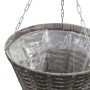 Maceteros colgantes 2 unidades ratán sintético gris de vidaXL, Maceteros y jardineras - Ref: Foro24-46956, Precio: 38,99 €, D...