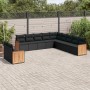 11-teiliges Gartensofa-Set und schwarze synthetische Rattankissen von , Gartensets - Ref: Foro24-3227805, Preis: 711,07 €, Ra...