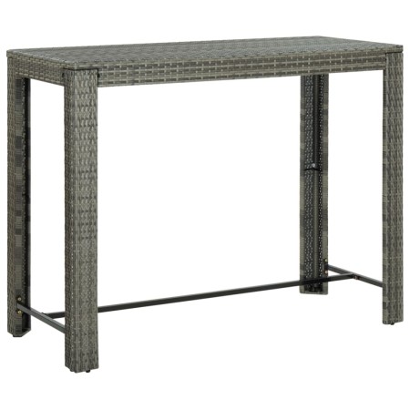 Mesa alta de jardín ratán sintético gris 140,5x60,5x110,5 cm de vidaXL, Mesas de jardín - Ref: Foro24-45878, Precio: 114,93 €...