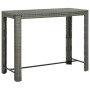 Gray synthetic rattan high garden table 140.5x60.5x110.5 cm by vidaXL, Garden tables - Ref: Foro24-45878, Price: 114,93 €, Di...