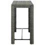 Gray synthetic rattan high garden table 140.5x60.5x110.5 cm by vidaXL, Garden tables - Ref: Foro24-45878, Price: 114,93 €, Di...