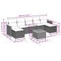 8-teiliges Gartensofa-Set und schwarze synthetische Rattankissen von , Gartensets - Ref: Foro24-3226237, Preis: 420,80 €, Rab...