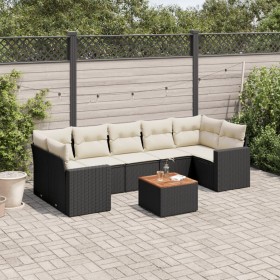 8-teiliges Gartensofa-Set und schwarze synthetische Rattankissen von , Gartensets - Ref: Foro24-3256364, Preis: 481,05 €, Rab...