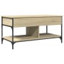 Mesa de centro madera ingeniería metal roble Sonoma 100x50x50cm de , Mesas de centro - Ref: Foro24-845367, Precio: 78,48 €, D...