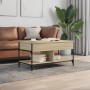 Engineering wood metal coffee table Sonoma oak 100x50x50cm by , Coffee table - Ref: Foro24-845367, Price: 78,60 €, Discount: %