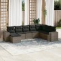 8-piece garden sofa set and gray synthetic rattan cushions by , Garden sets - Ref: Foro24-3255297, Price: 536,67 €, Discount: %