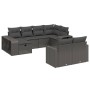 Gartensofa-Set 10-teilig mit schwarzen synthetischen Rattankissen von , Gartensets - Ref: Foro24-3266235, Preis: 557,54 €, Ra...