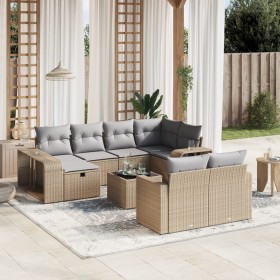 11-teiliges Gartensofa-Set mit beigen synthetischen Rattankissen von , Gartensets - Ref: Foro24-3266249, Preis: 671,04 €, Rab...