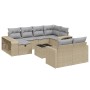 11-teiliges Gartensofa-Set mit beigen synthetischen Rattankissen von , Gartensets - Ref: Foro24-3266249, Preis: 661,99 €, Rab...