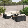 11-teiliges Gartensofa-Set und schwarze synthetische Rattankissen von , Gartensets - Ref: Foro24-3266256, Preis: 604,96 €, Ra...