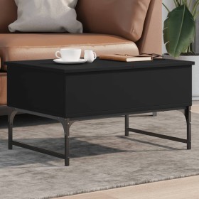 Engineered wood and black metal coffee table 70x50x40 cm by , Coffee table - Ref: Foro24-845371, Price: 61,31 €, Discount: %