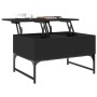 Engineered wood and black metal coffee table 70x50x40 cm by , Coffee table - Ref: Foro24-845371, Price: 61,31 €, Discount: %