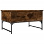 Mesa de centro madera ingeniería y metal roble humo 70x50x40 cm de , Mesas de centro - Ref: Foro24-845373, Precio: 67,72 €, D...