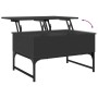 Engineered wood and black metal coffee table 70x50x40 cm by , Coffee table - Ref: Foro24-845371, Price: 61,31 €, Discount: %