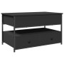 Mesa de centro madera de ingeniería y metal negro 85x50x50 cm de , Mesas de centro - Ref: Foro24-845386, Precio: 97,80 €, Des...