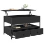 Mesa de centro madera de ingeniería y metal negro 85x50x50 cm de , Mesas de centro - Ref: Foro24-845386, Precio: 97,80 €, Des...