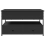 Mesa de centro madera de ingeniería y metal negro 85x50x50 cm de , Mesas de centro - Ref: Foro24-845386, Precio: 97,80 €, Des...