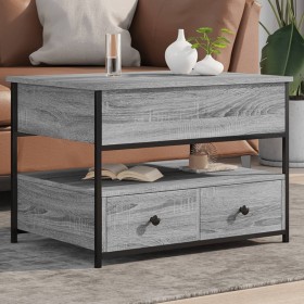 Mesa de centro madera ingeniería metal gris Sonoma 70x50x50 cm de , Mesas de centro - Ref: Foro24-845384, Precio: 93,18 €, De...