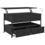 Mesa de centro madera de ingeniería y metal negro 85x50x50 cm de , Mesas de centro - Ref: Foro24-845386, Precio: 97,80 €, Des...